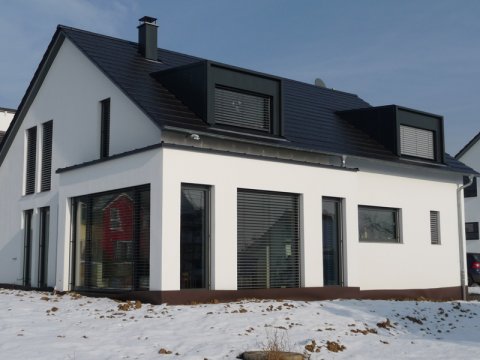 Schmid Bau Neubau Einfamilienwohnhaus Hochbau Ziegelbau Massivbau